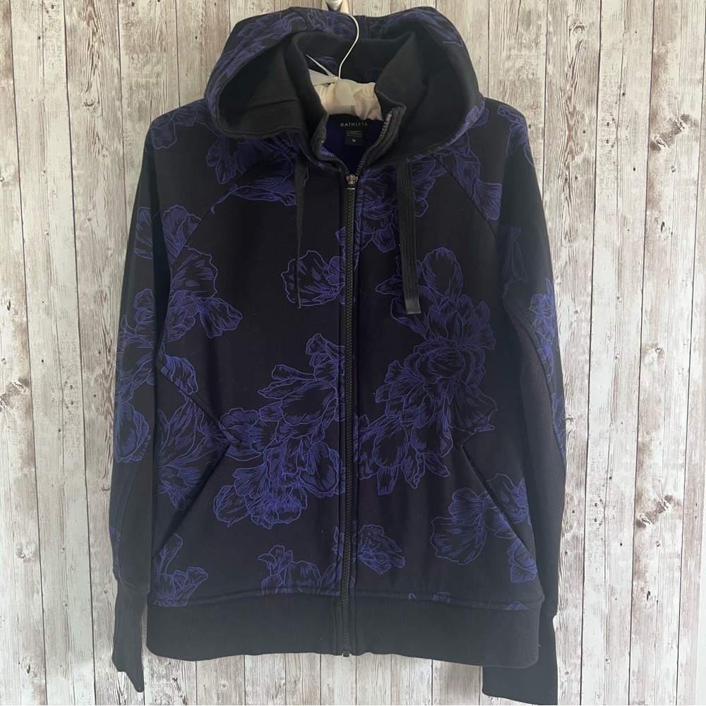 Athleta Triumph Zip-Up Hoodie Astral Bloom Medium
